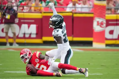 Andrew Mukuba's pick in the Eagles' win over the Chiefs has him on the way to being 'scary'